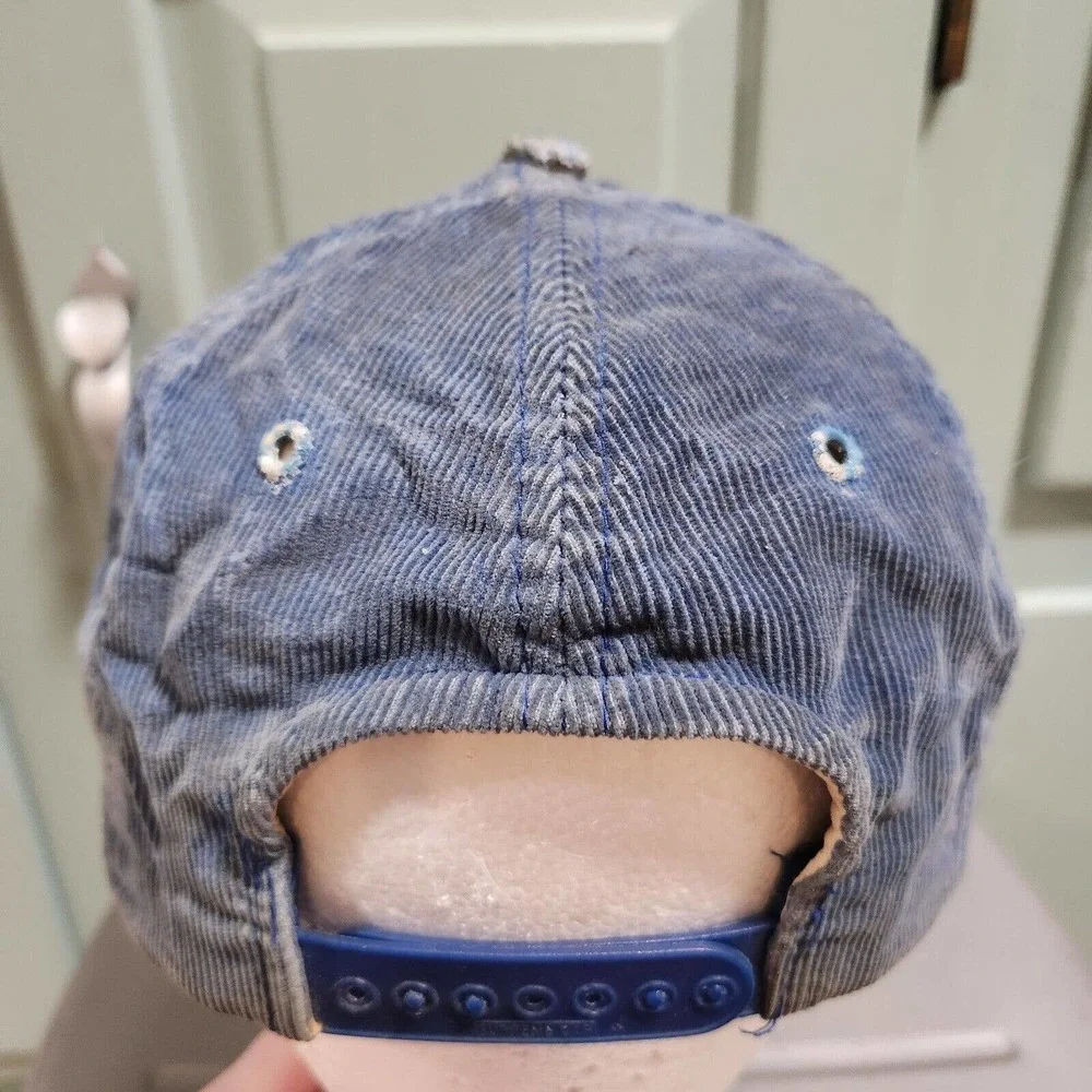 VTG US USCGA Coast Guard Football Corduroy‎ Snapback Hat Cap DISTRESSED